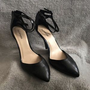 Call it Spring Black Double Ankle Strap Shoes